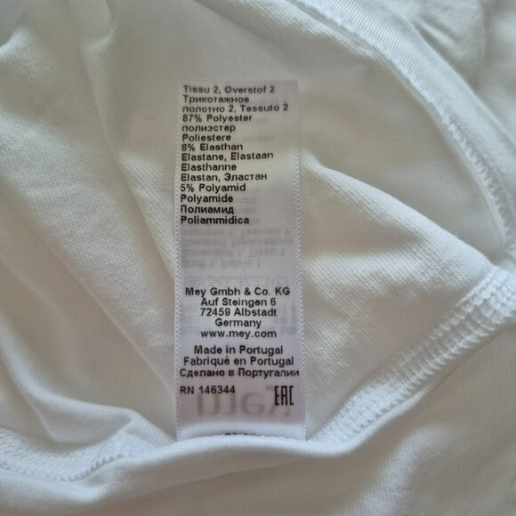 mey myfunctional The undershirt V-Neck Series Dry Cotton Functional White - Picture 11 of 12